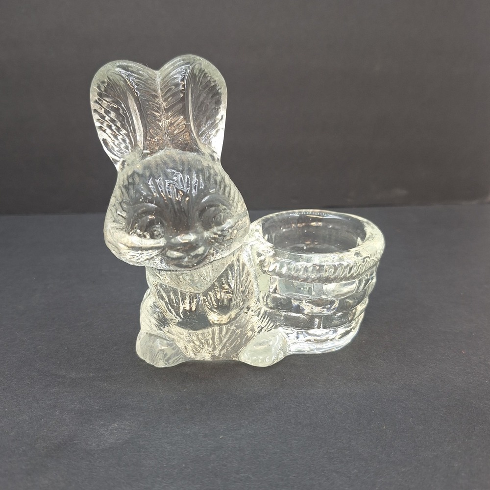 Leaded Glass Goebel Bunny Rabbit with basket